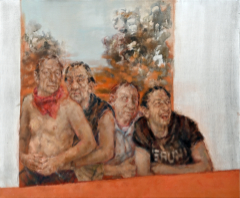 Diskrete Geschichten, 2020, &Ouml;l auf Leinwand, 100 x 120 cm