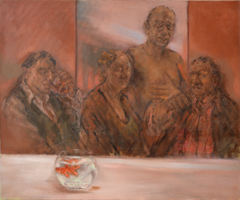 GOLDFISCH I, 2018 &Ouml;l auf Leinwand, 100 x 120 cm