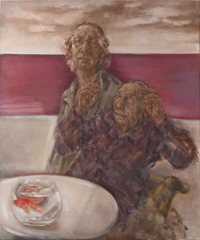 GOLDFISCH II, 2019 &Ouml;l  auf Leinwand DIPTYCHON, 100 x 80 cm