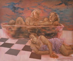 -LOT UND SEINE TÖCHTER-, 2022 Öl auf Leinwand, 100 x 120 cm