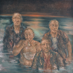 -WAS IHR WOLLT-I, 2023, &Ouml;l auf Leinwand, 100 x 100 cm