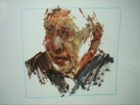 Portrait - &Ouml;l auf Papier, 45 x 62 cm