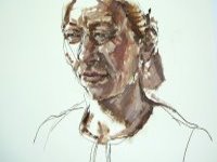 Portrait - &Ouml;l auf Papier, 45 x 62 cm