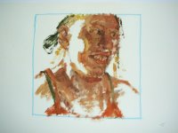 Portrait - &Ouml;l auf Papier, 45 x 62 cm