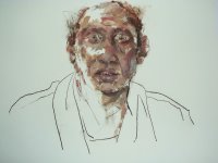 Portrait - &Ouml;l auf Papier, 45 x 62 cm