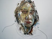 Portrait - &Ouml;l auf Papier, 45 x 62 cm