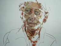 Portrait - &Ouml;l auf Papier, 45 x 62 cm