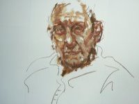 Portrait - &Ouml;l auf Papier, 45 x 62 cm